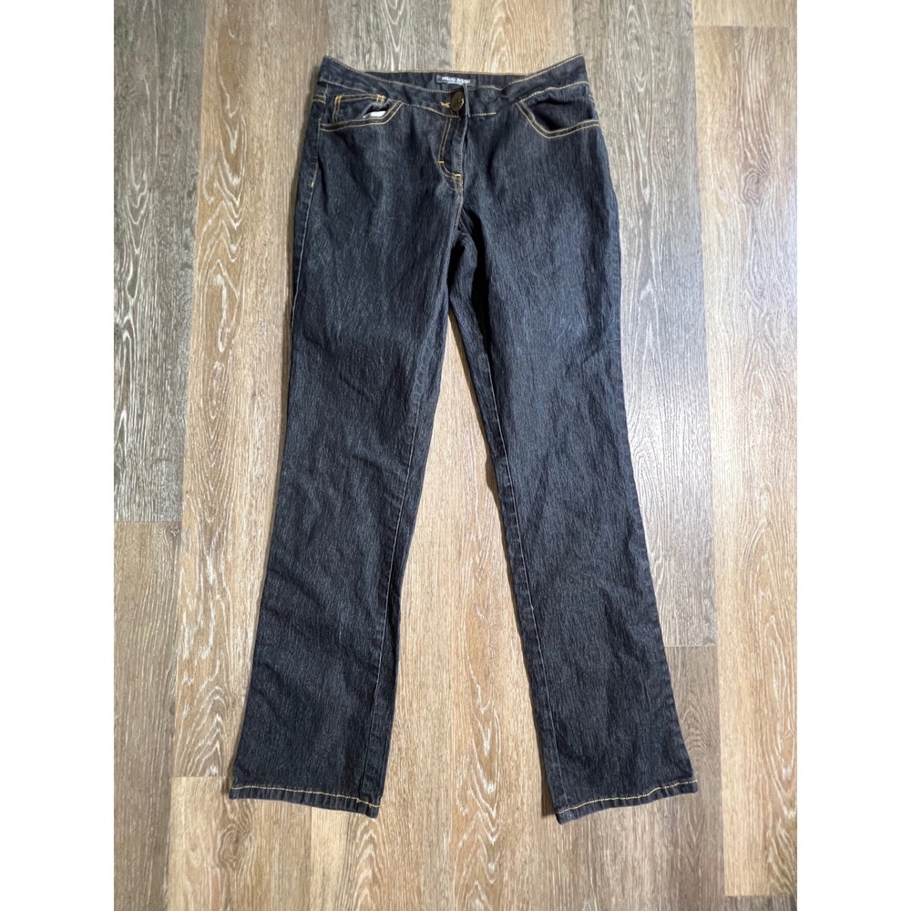 Bisou Bisou Jeans Womens 8 Dark‎ Wash Blue Excellent Straight Leg Michele Bohbot